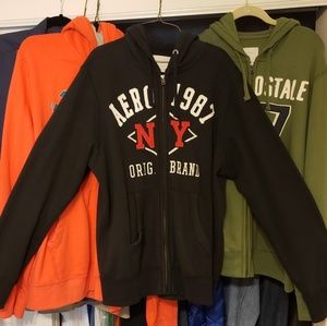 AEROPOSTALE MEN'S ZIP FRONT HOODIE
